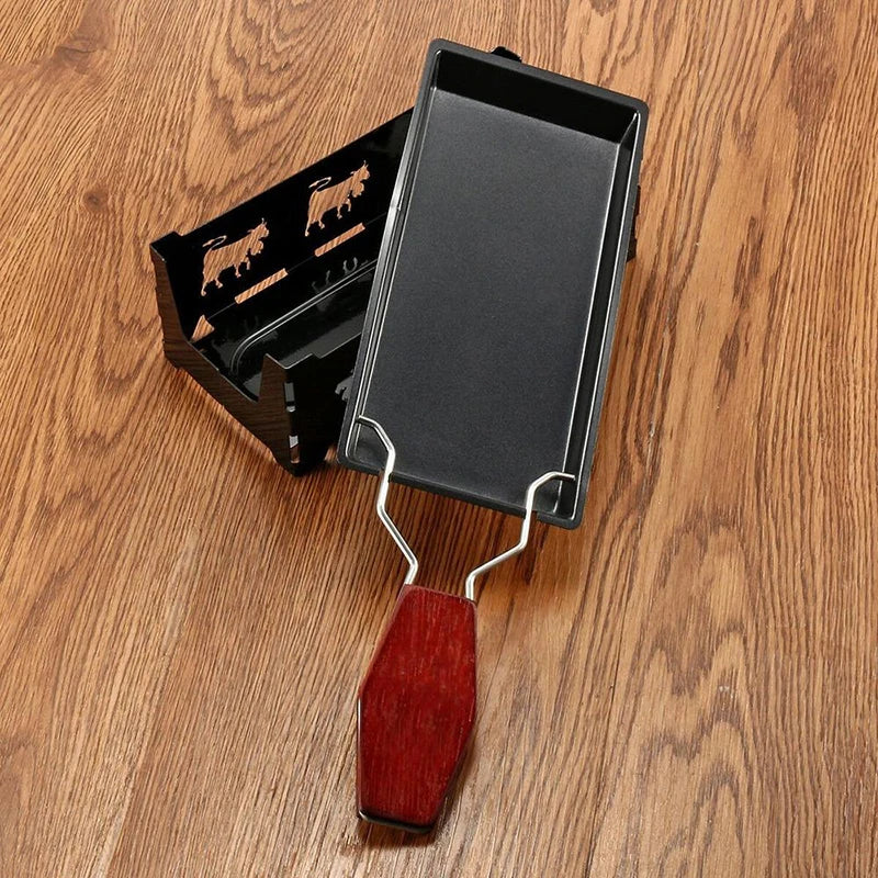 Mini-raclette à bougie style chalet suisse
