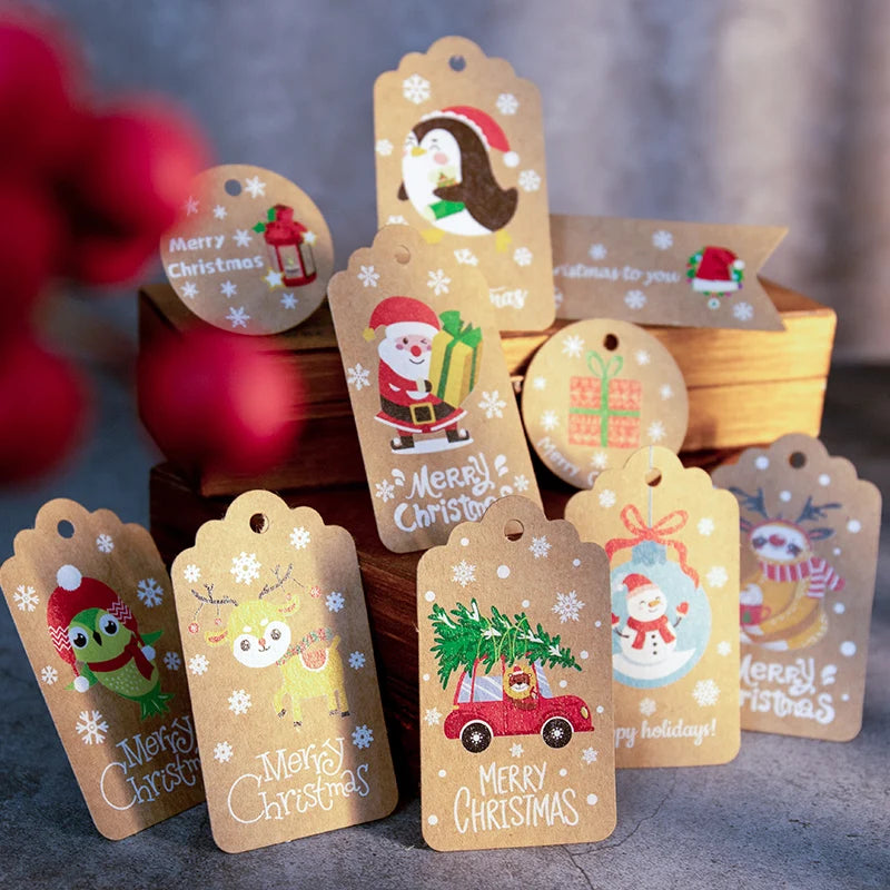 Étiquettes cadeaux kraft