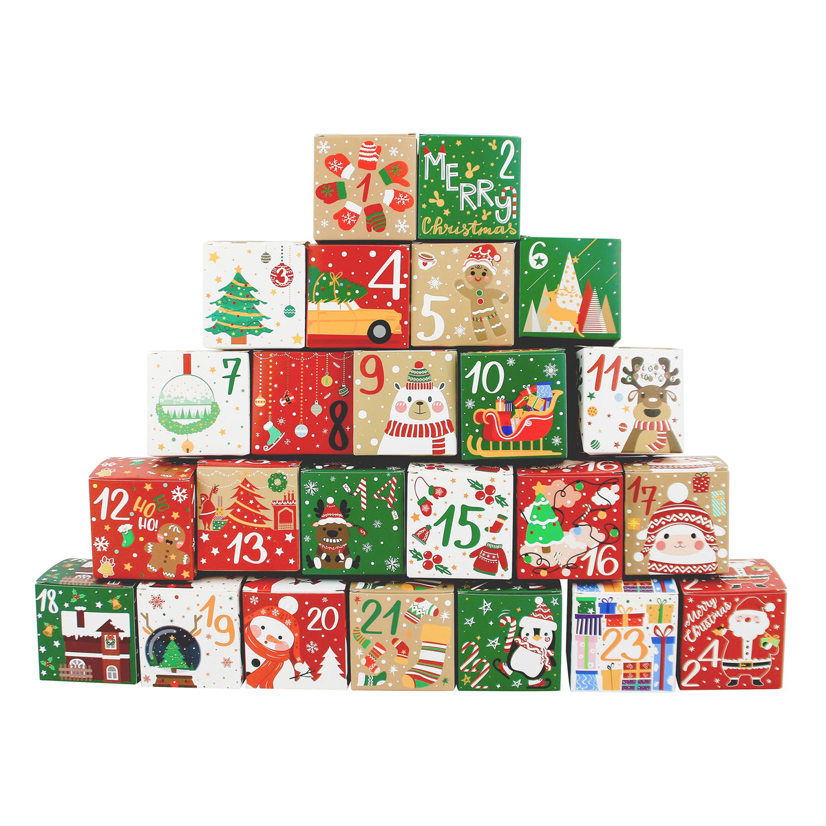 24 boîtes calendrier de l'Avent