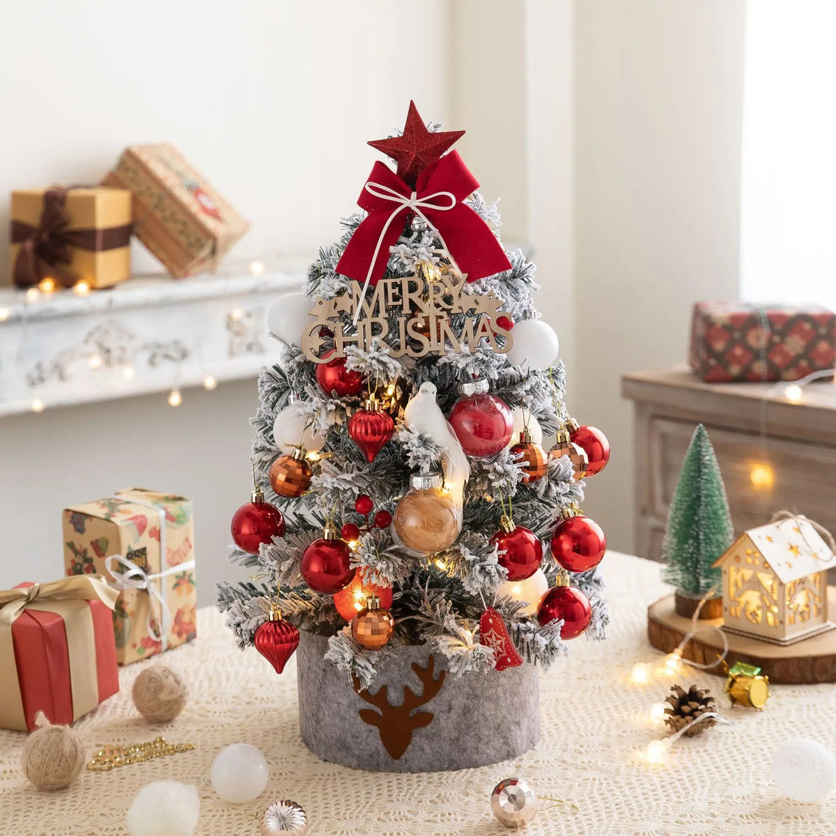 Mini sapin de table lumineux LED
