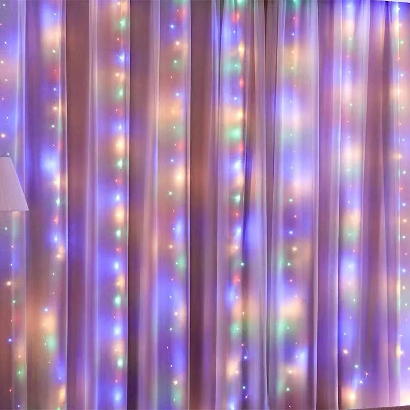 Rideau Lumineux LED avec Télécommande