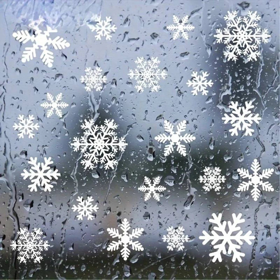 114 stickers flocons de neige pour fenêtres