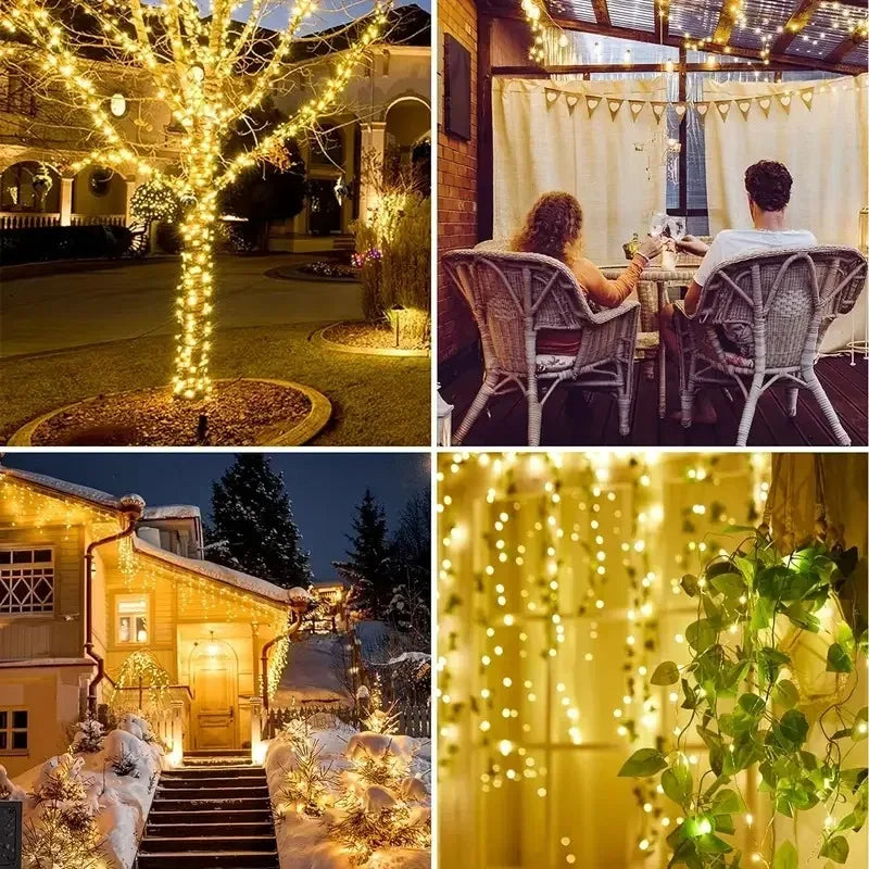 Guirlande solaire de jardin – 200 ou 300 LED