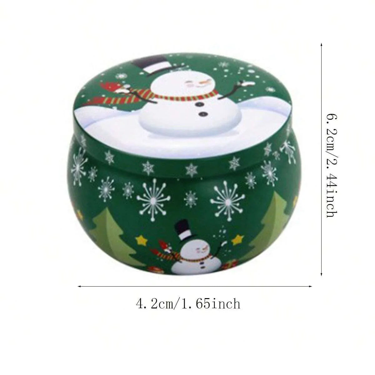 Bougie parfumée de Noël en boîte métal