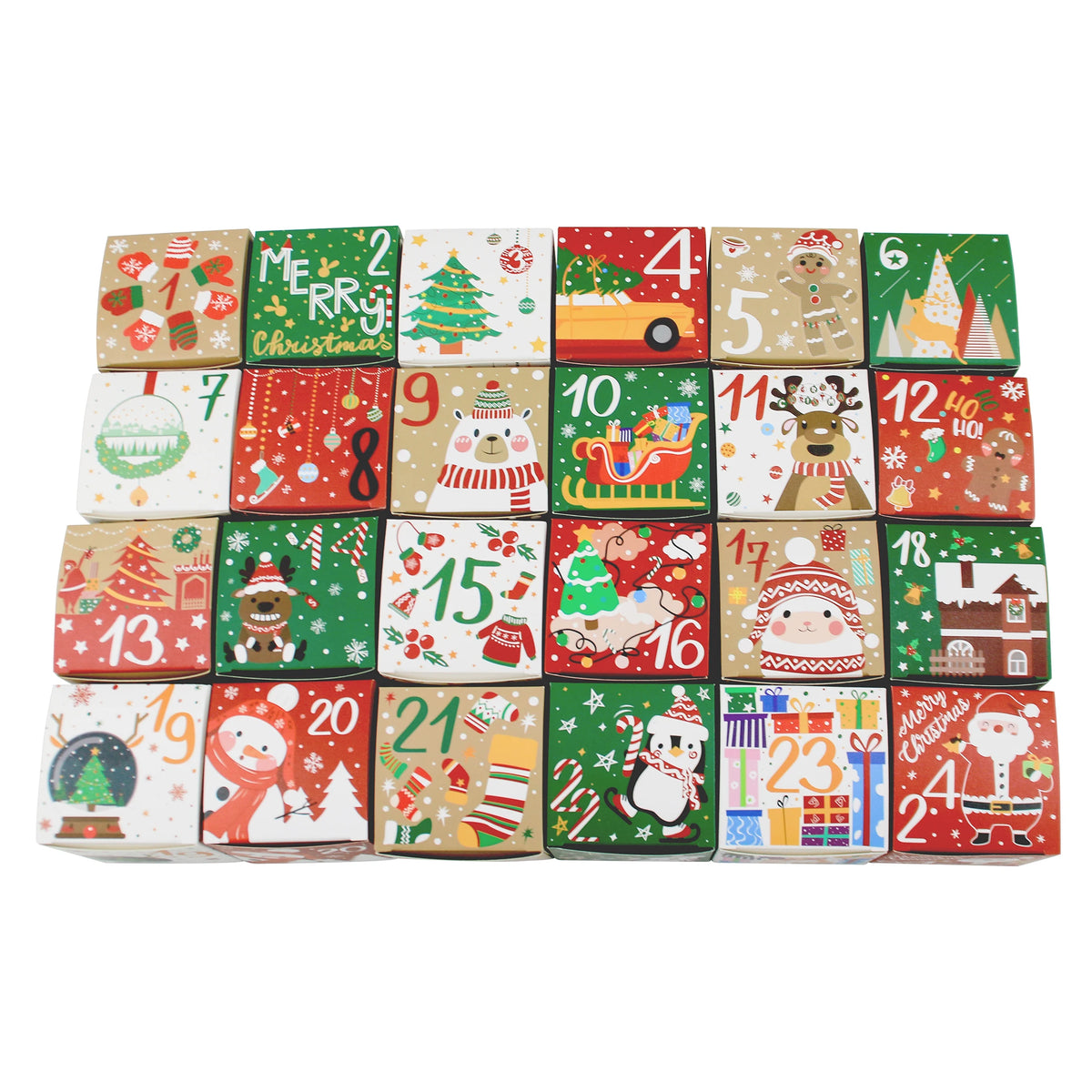 24 boîtes calendrier de l'Avent