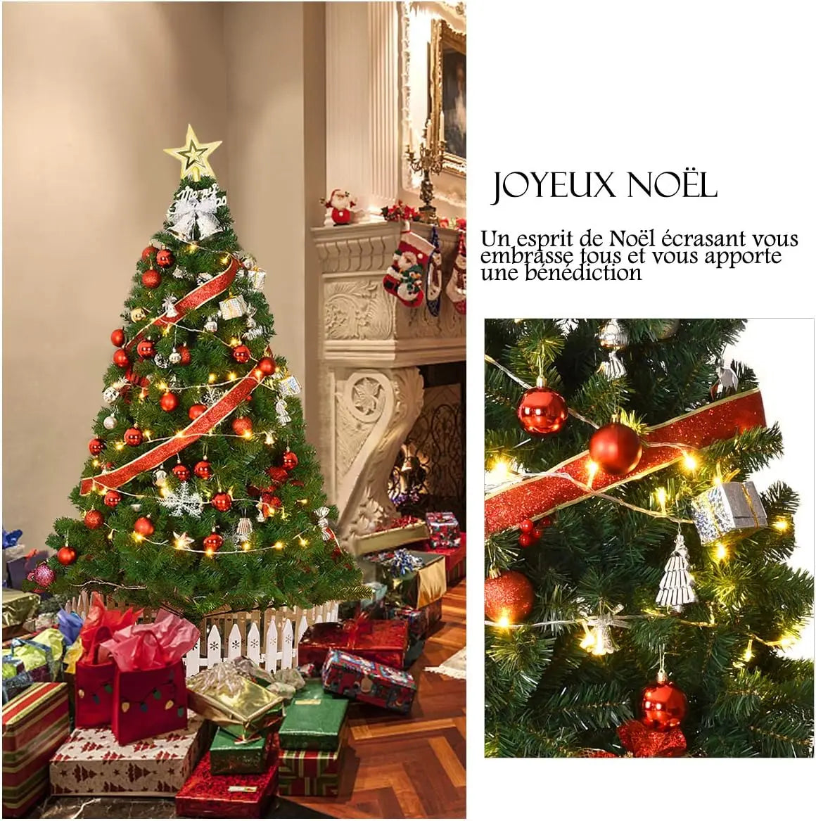 Sapin de Noël artificiel réaliste – 180 cm