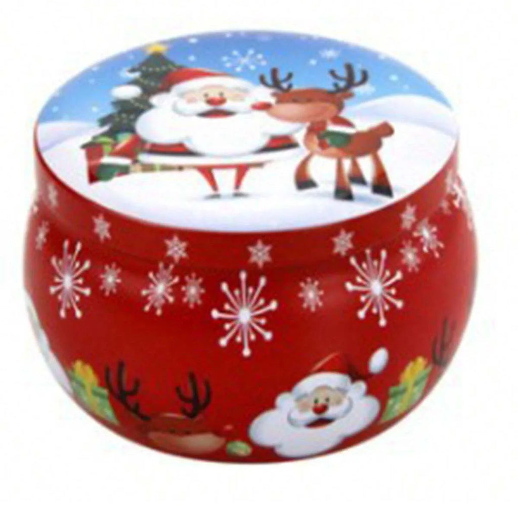 Bougie parfumée de Noël en boîte métal