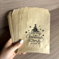 Sacs cadeaux kraft motif sapin