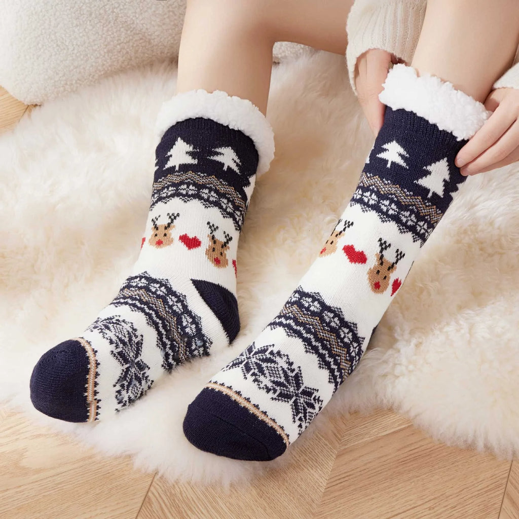 Chaussettes d'intérieur polaires de Noël