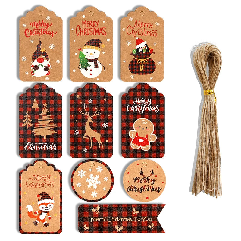 Étiquettes cadeaux kraft