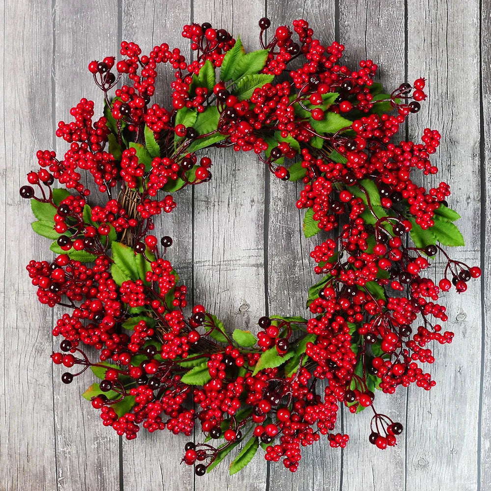 Couronne de Noël Artisanale pour Porte – 45 cm