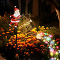 Lanterne solaire Père Noël en métal