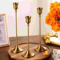 Set de 3 bougeoirs vintage en métal