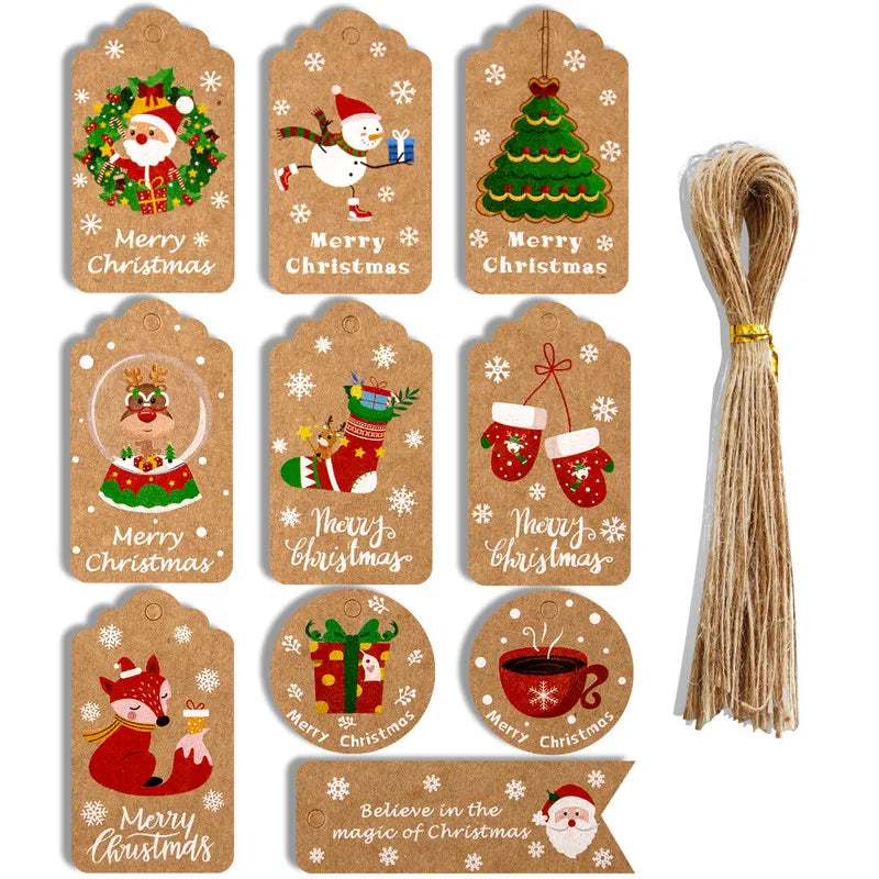 Étiquettes cadeaux kraft