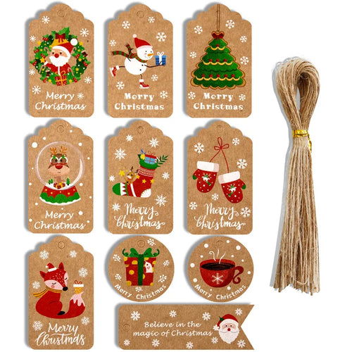 Étiquettes cadeaux kraft
