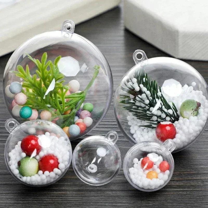 10 boules de Noël transparentes à remplir