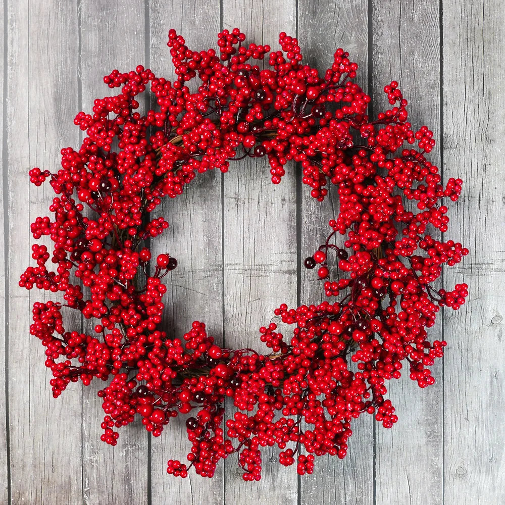 Couronne de Noël baies rouges