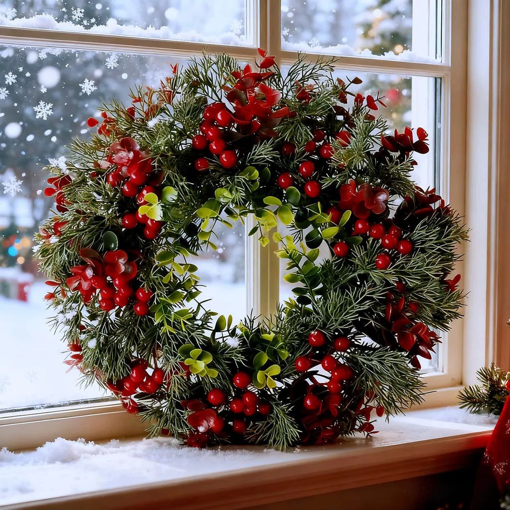Couronne eucalyptus baies rouges