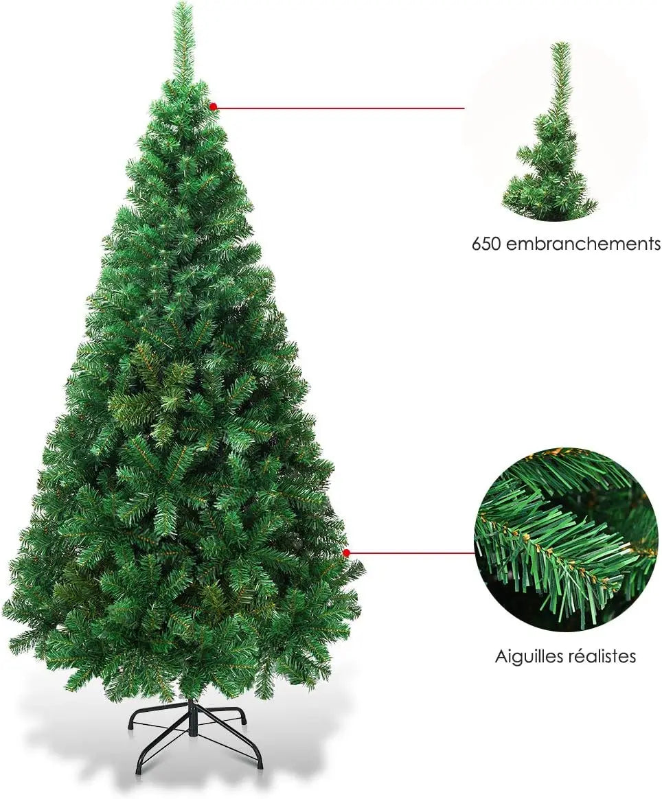 Sapin de Noël artificiel réaliste – 180 cm