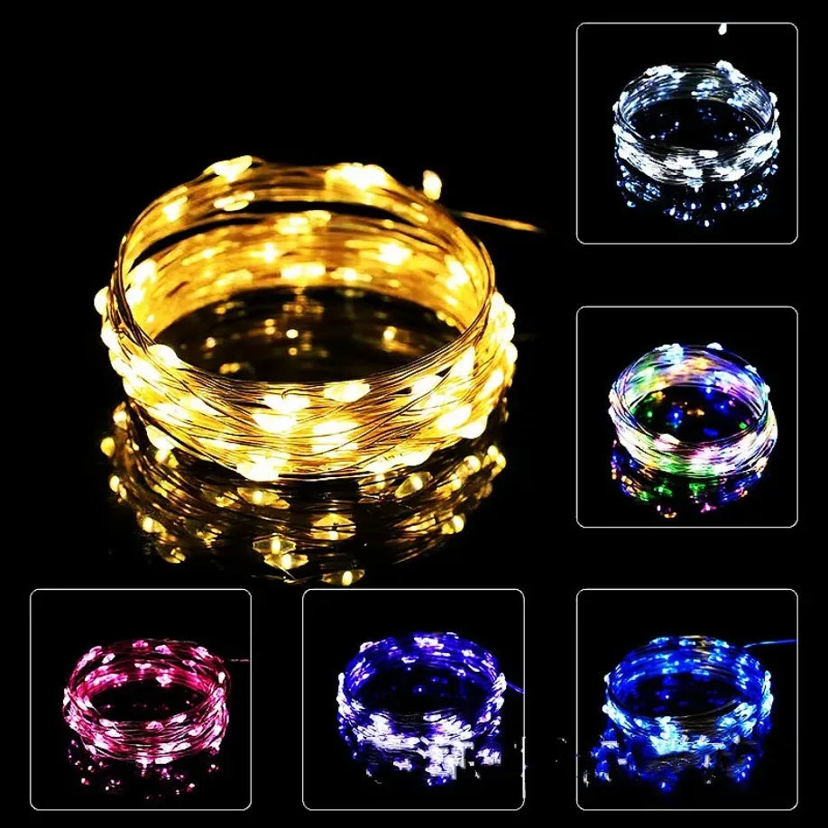 Guirlande lumineuse LED fil cuivre – 10 m