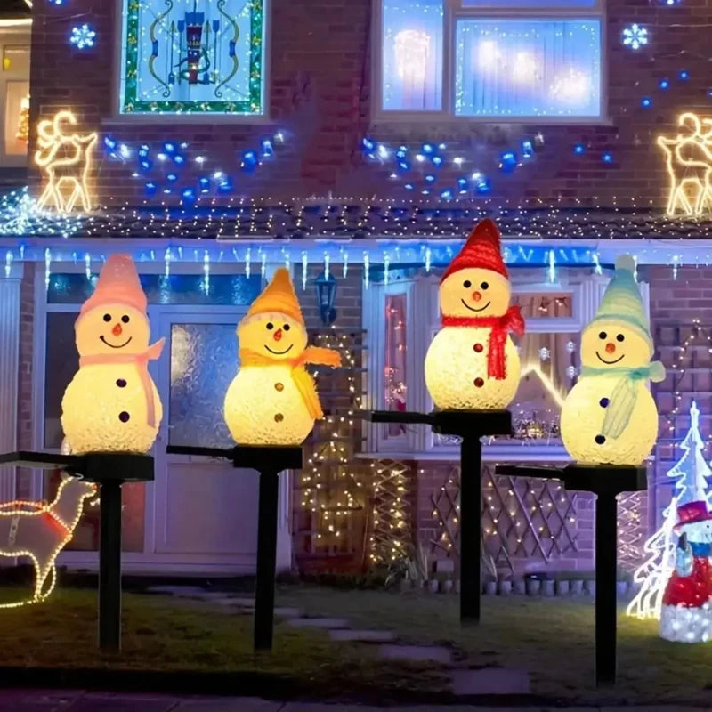 Bonhomme de neige lumineux solaire