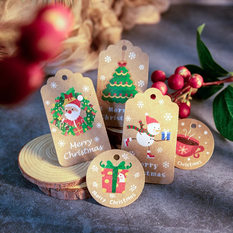 Étiquettes cadeaux kraft