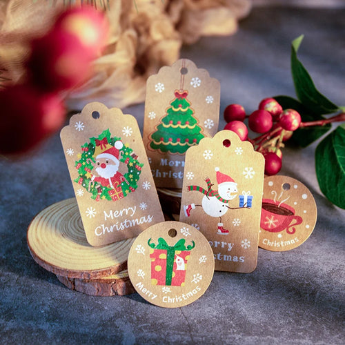 Étiquettes cadeaux kraft