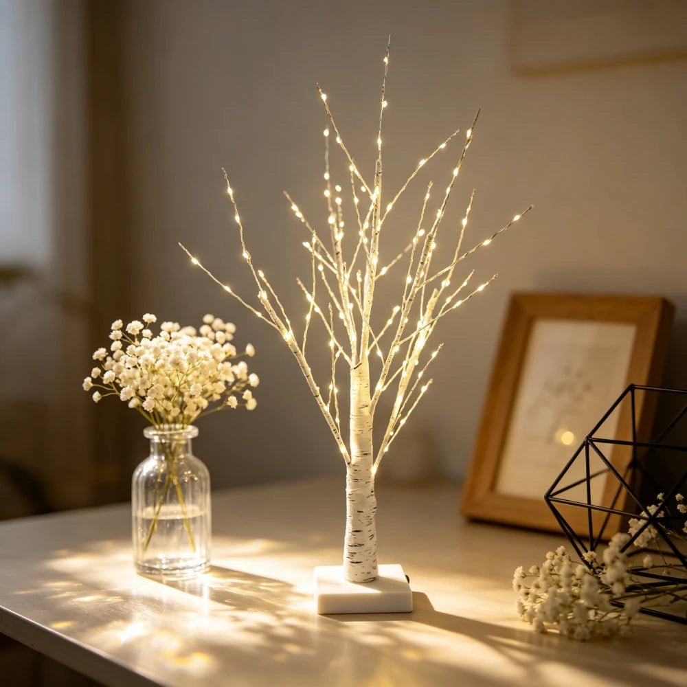Arbre lumineux bouleau – 144 LED blanc chaud