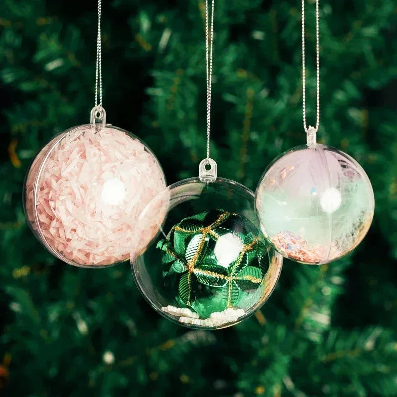 10 boules de Noël transparentes à remplir