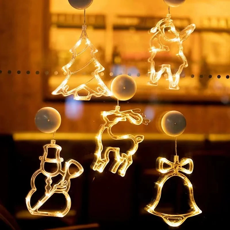 Lumière de fenêtre à ventouse – Motif de Noël