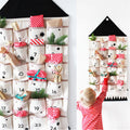 Calendrier de l'Avent en tissu 24 poches
