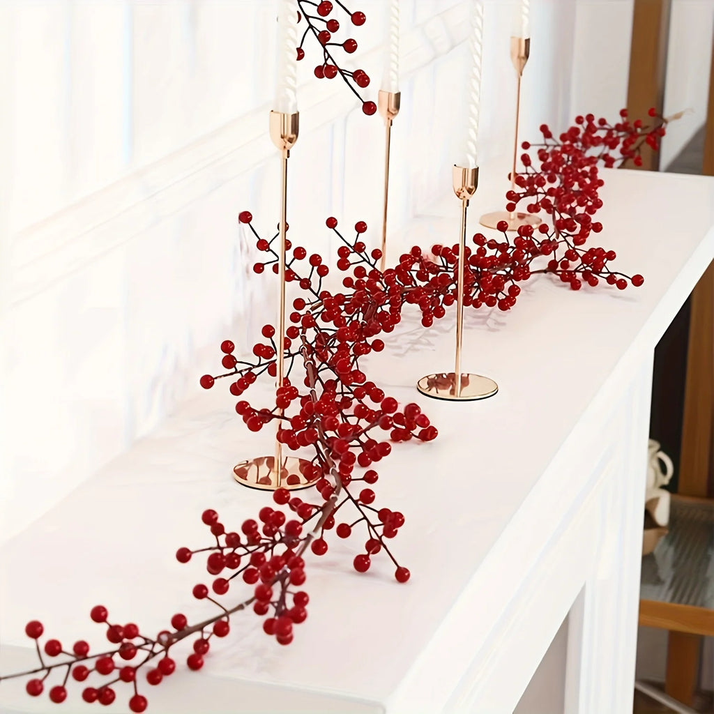 Guirlande de baies rouges – 190 cm