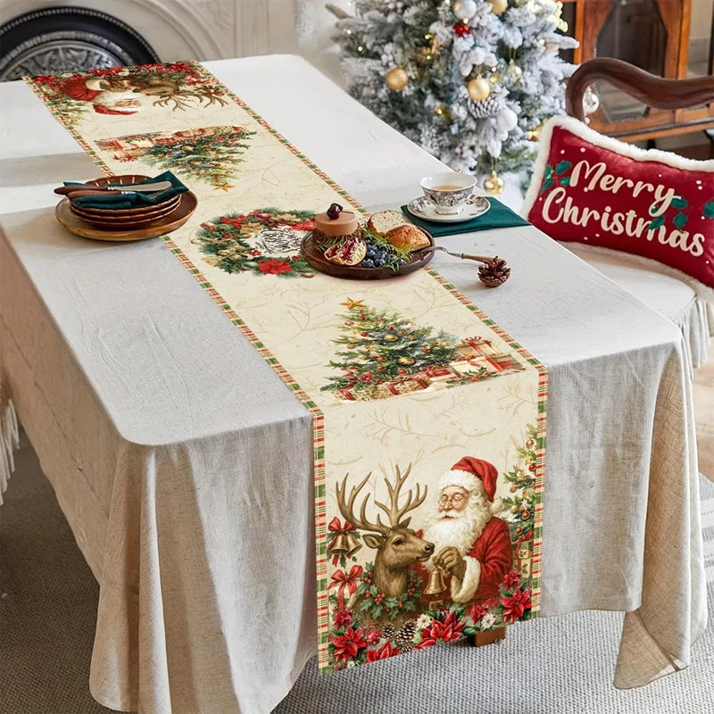 Chemin de table de Noël rétro – 35 x 180 cm