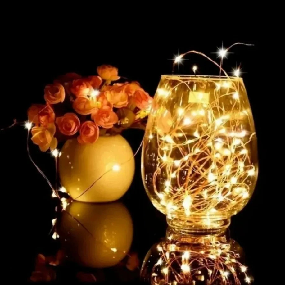 Guirlande lumineuse LED fil cuivre – 10 m
