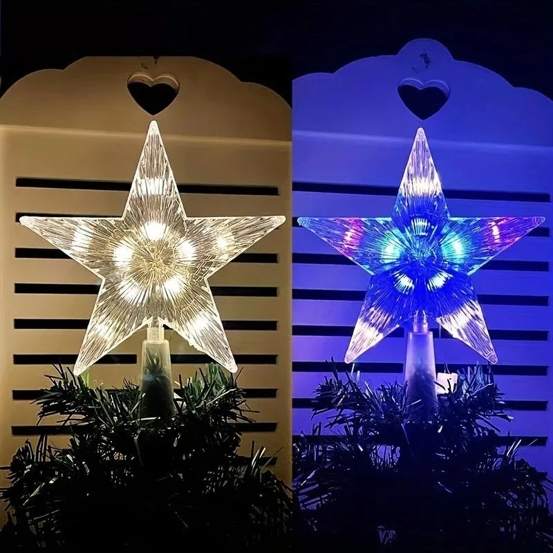 Étoile Lumineuse pour Cime de Sapin – 15 cm