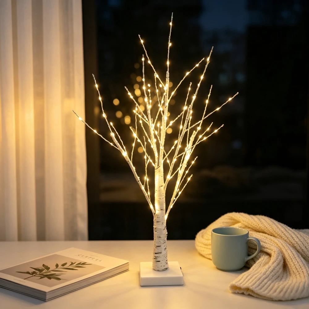 Arbre lumineux bouleau – 144 LED blanc chaud