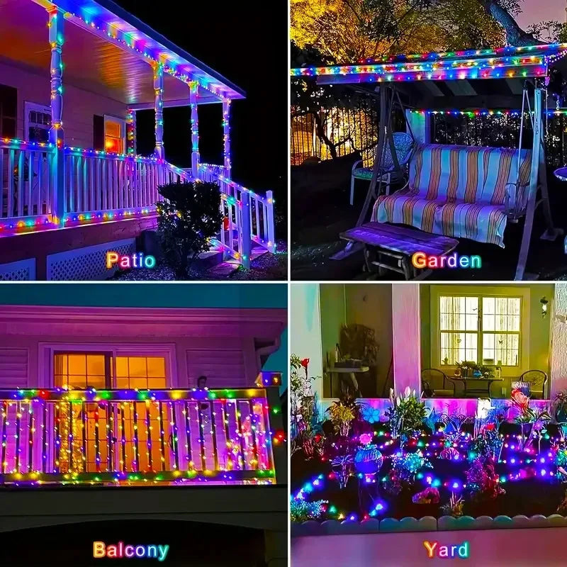 Guirlande solaire de jardin – 200 ou 300 LED