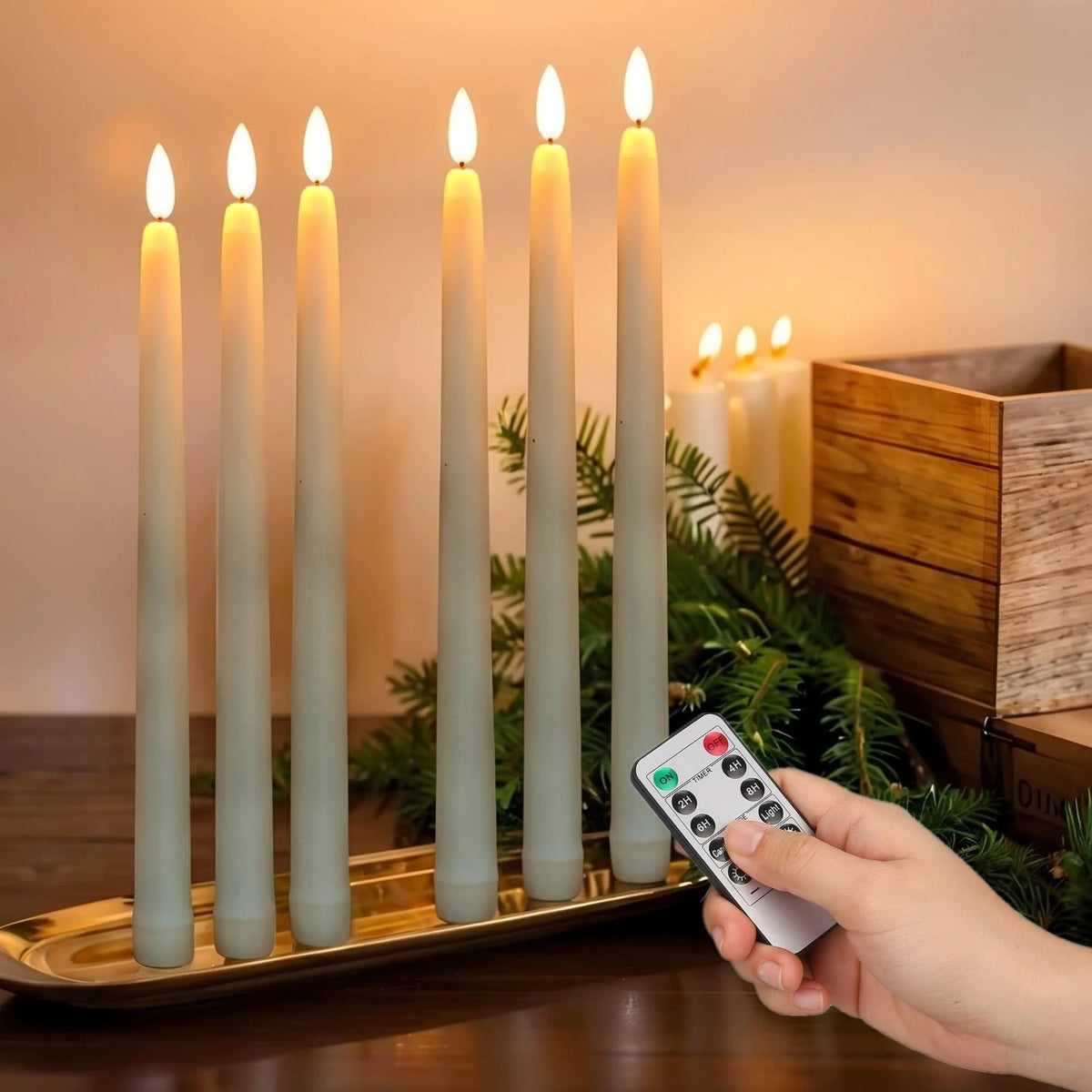 Bougies LED coniques