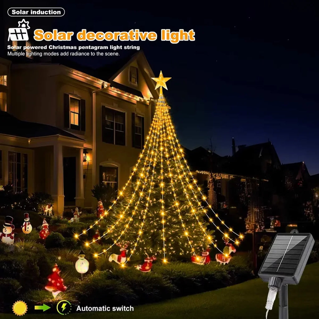 Guirlande solaire étoiles – extérieur