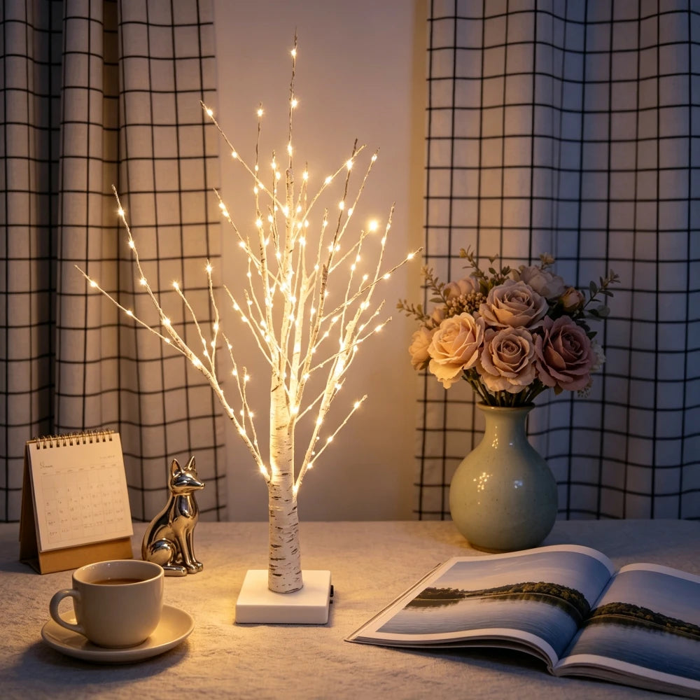 Arbre lumineux bouleau – 144 LED blanc chaud