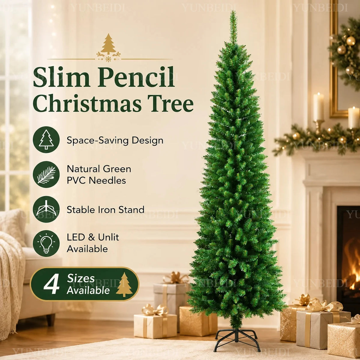 Sapin de Noël slim lumineux