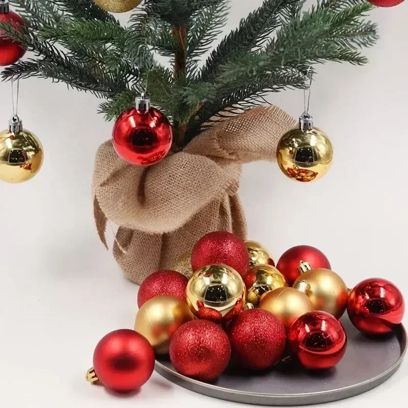 Lot de 24 Boules de Noël – 6 cm