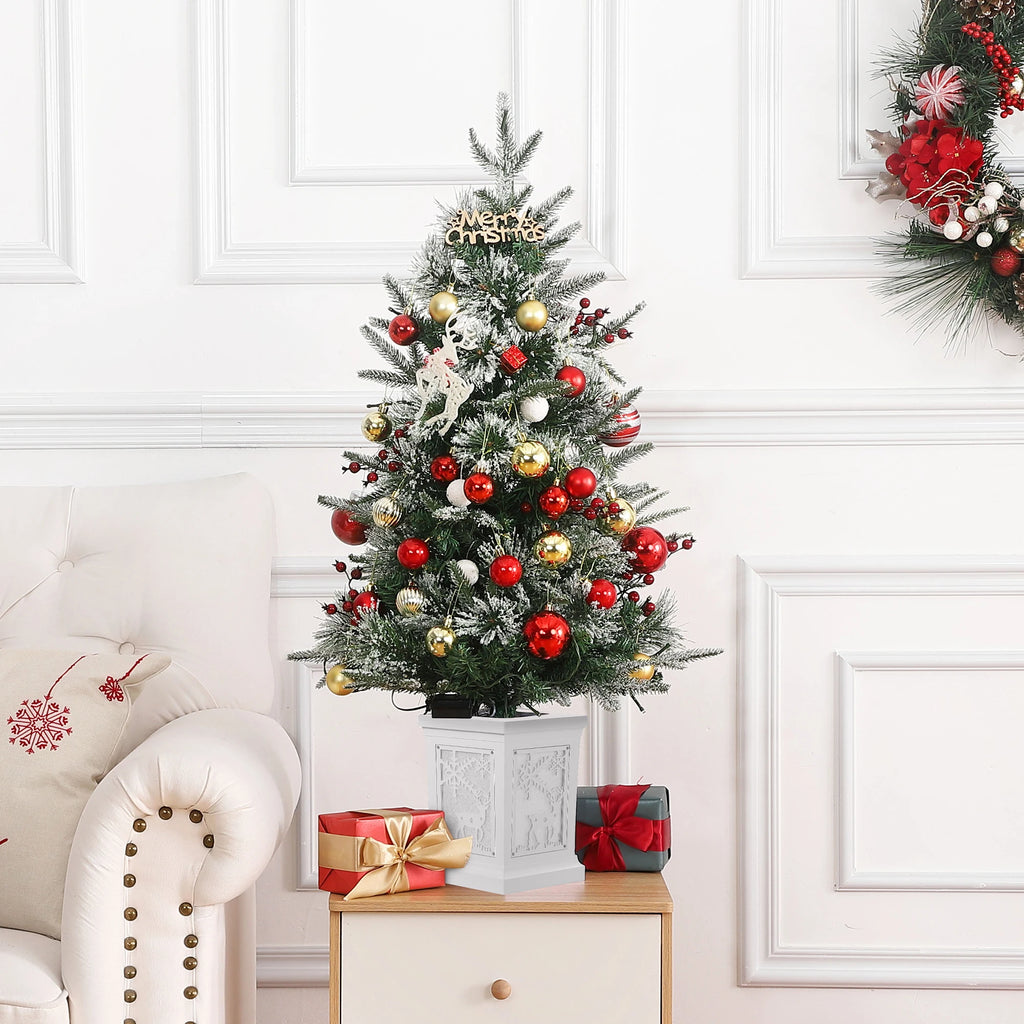 Petit sapin de Noël lumineux en pot