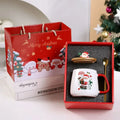 Coffret mug de Noël avec couvercle en bois et cuillère