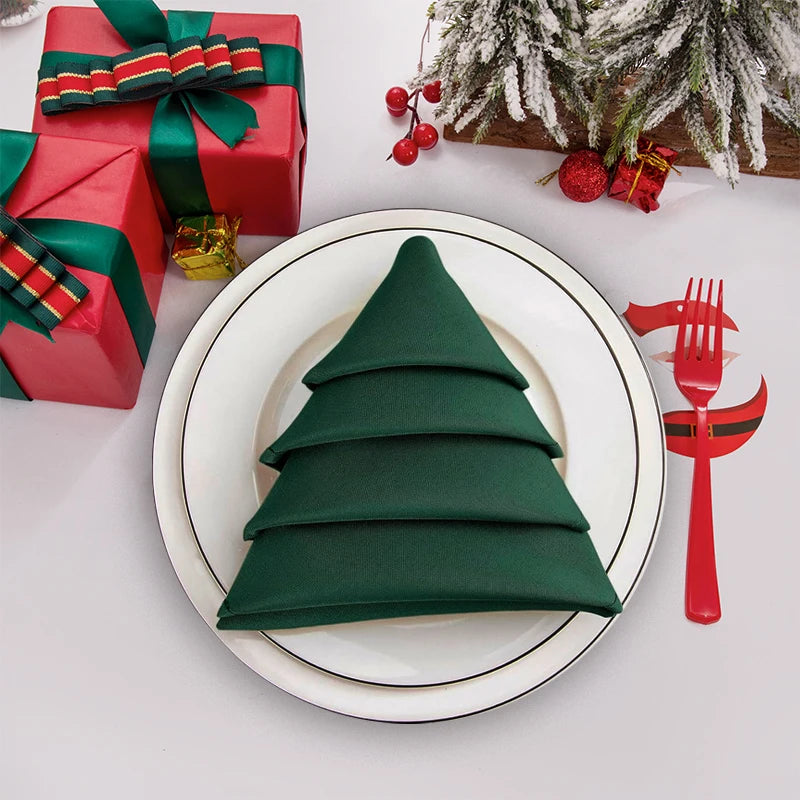 Serviettes de table de Noël en tissu – 40 × 40 cm
