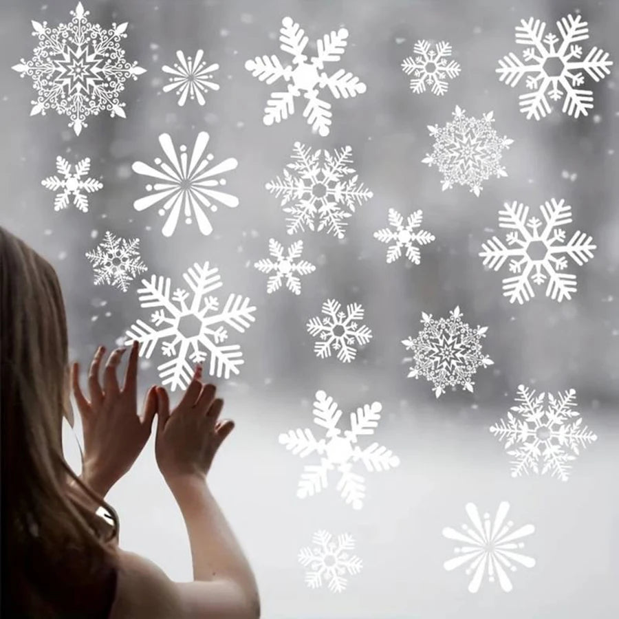 114 stickers flocons de neige pour fenêtres