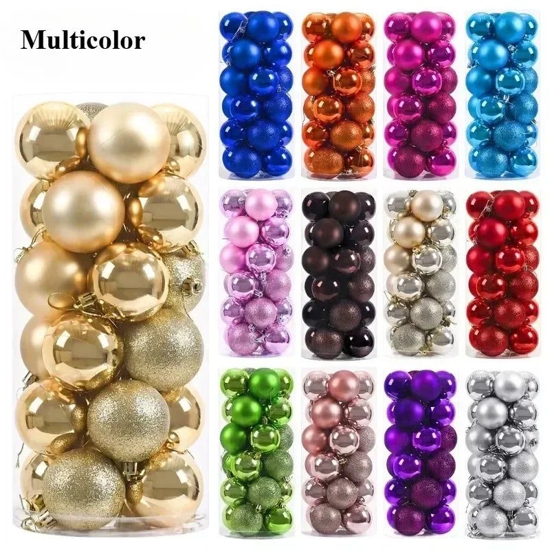Lot de 24 Boules de Noël – 6 cm