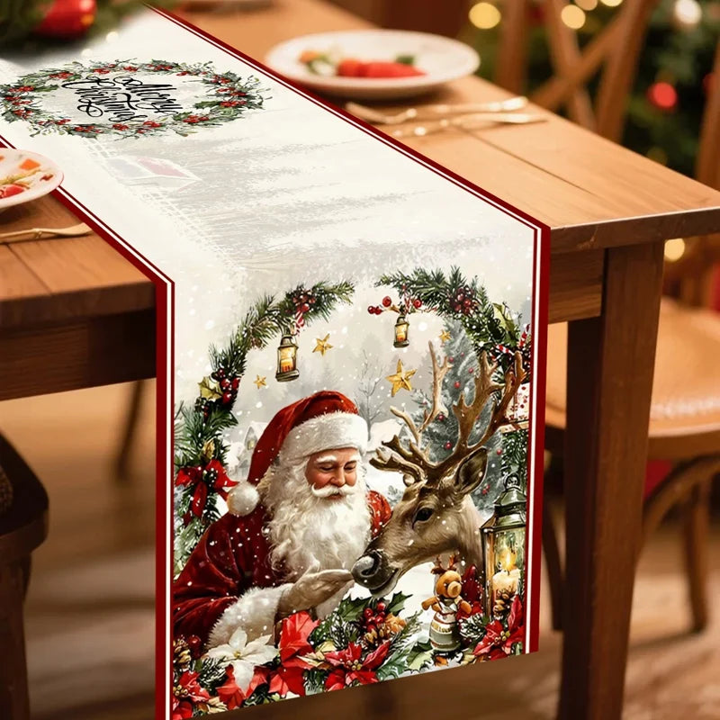Chemin de table de Noël rétro – 35 x 180 cm
