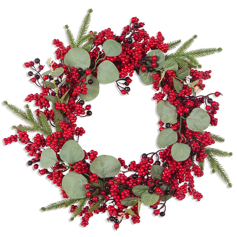 Couronne de Noël Artisanale pour Porte – 45 cm