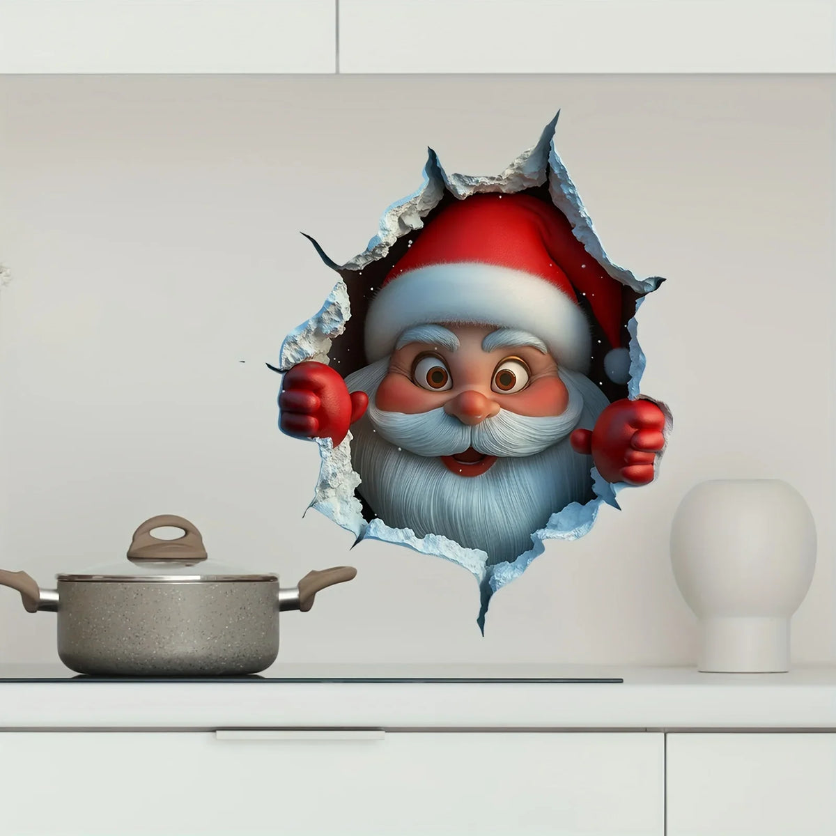 Sticker mural renne 3D – 30 × 25 cm